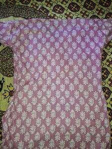 Pink Printed Kurta