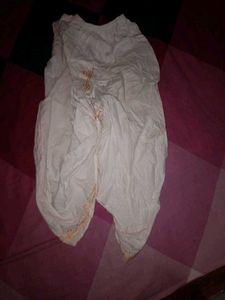 Vintage White Embroidered Pants