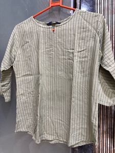 Striped Green Formal Top