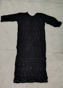 Black Sequin Kurti Designer