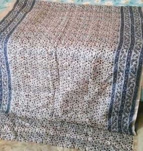 2floral silk decent saree with fall