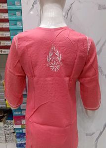 Lakhnavi Hand Embroidery Short Kurti