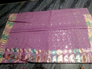 BANKTESH EMBROIDERY DESIGN COTTON SAREE