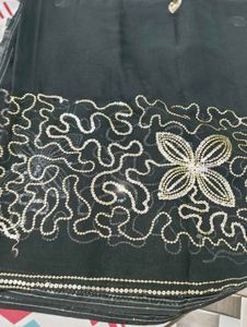Black Embellished saree