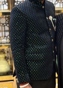 Sparkling Black Bandhgala Jacket