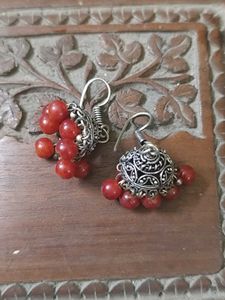 Semi-Precious Carnelian Stone Jhumkies