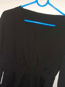 Elegant Black Button-Down Top