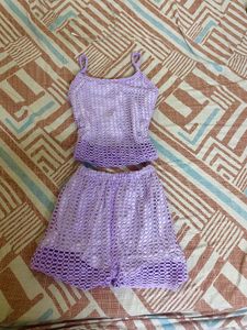 Lavender Crochet Co-ord Set🪻