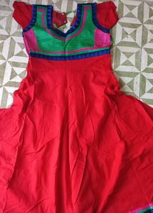 Red & Green Kurta
