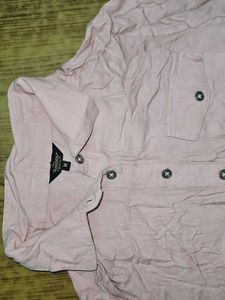 Pink Long Sleeve Button-Up Shirt