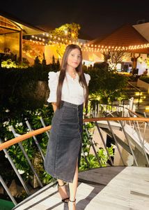 Black Denim Skirt