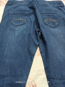Dark Wash Denim Jeggings with &#39;State&#39; Patch