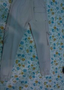 Grey Jogger Pants With Laces Five Pocket Size 30