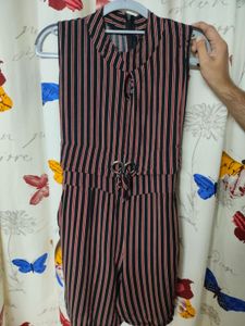 Cute Red And Black Jumpsuit