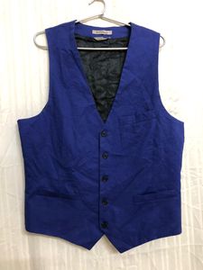 le chateau Navy Blue Waistcoat