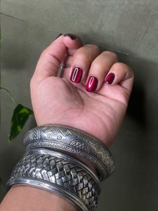 Oxidized Silver Bangles Set (Set of 2 )