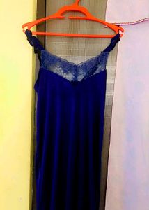 Vintage Navy Blue Nightgown
