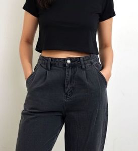 Charcoal Grey Boyfriend Jeans