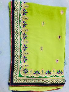 heavy work saree