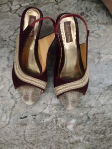 Maroon Colour Heels