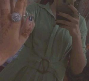 Green Belted Shirt Dress