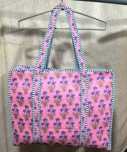 Floral Print Tote Bag