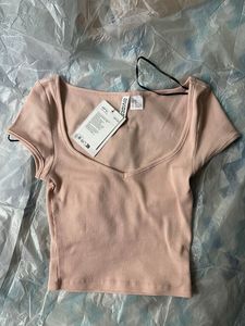 H&amp;M baby pink sweetheart top💗