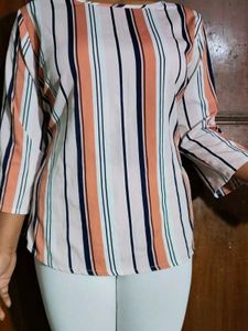 Casual Regular Sleeves Stripped Top