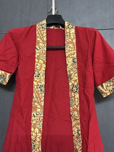 Red Floral Kimono Shrug