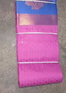 Elegant Pink &amp; Blue Saree