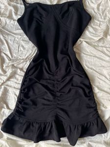 Y2K Black Ruffle Dress