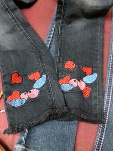Embroidered Denim Jeans