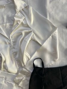 Fitted Satin Shirt