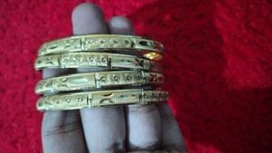 Gold-toned Bangles (Set of 4) 1