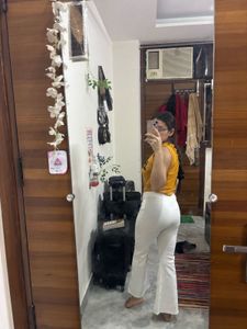 White Flare Trouser