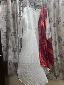 Elegant White Kurta Set & Dupatta