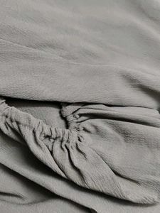 Summer Elegant Solid Puff Sleeve Cinch Waist Dress