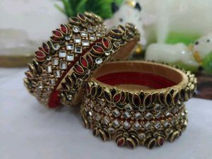 Red & Gold Bangle Set