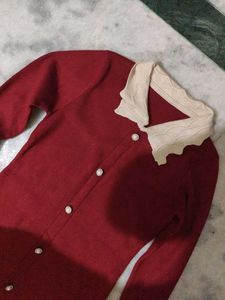 Elegant Button-Down Knit Dress