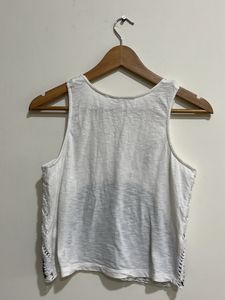 Sleeveless Crochet Knit Top