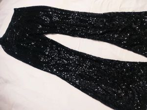 Sequin Bellbottom Pants