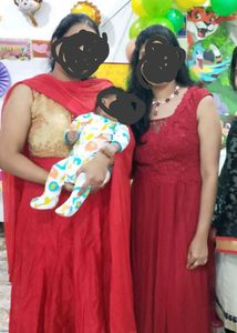 Red Lace Maxi Dress