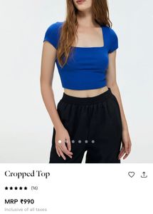 cropped Blue top