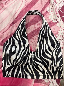 Zebra Halter Top