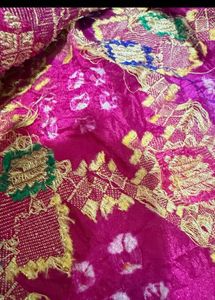 Pink Bandhni Saree