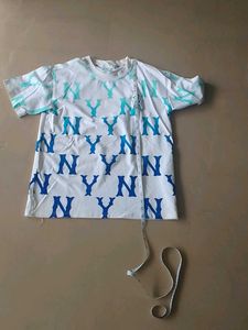 White Shirt  For Men With Overall Design