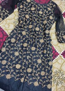 Sparkling Golden Black Kurti