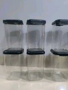 Set of 6 Airtight Food Storage Containers