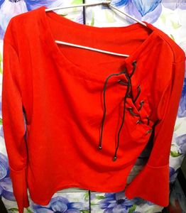 Stylish Red 3/4th Sleeve Top