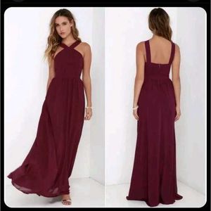 sale ❗🎊🎉Elegant Burgundy Maxi Dress